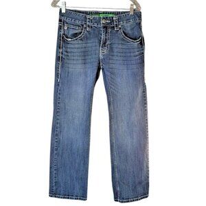 Rock & Roll Denim Jeans Mens 29/28 Pistol Straight Stretch Medium Wash